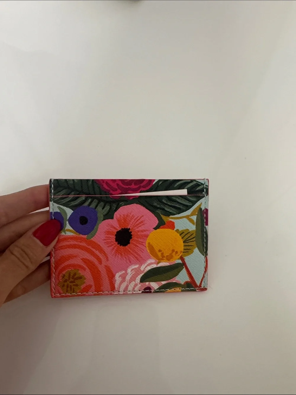 Rifle Paper Co. Floral Card Holder in Pink, Yellow, Green, Blue, Purple
